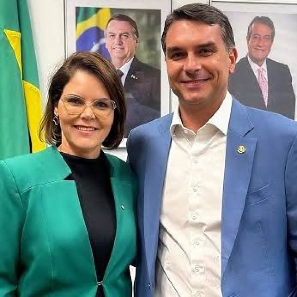Coronel Fernanda e Flavio Bolsonaro